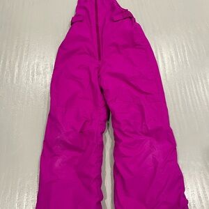 Columbia Youth Small 7/8 Pink Ski Snow Bib Overalls Snow Pant Winter